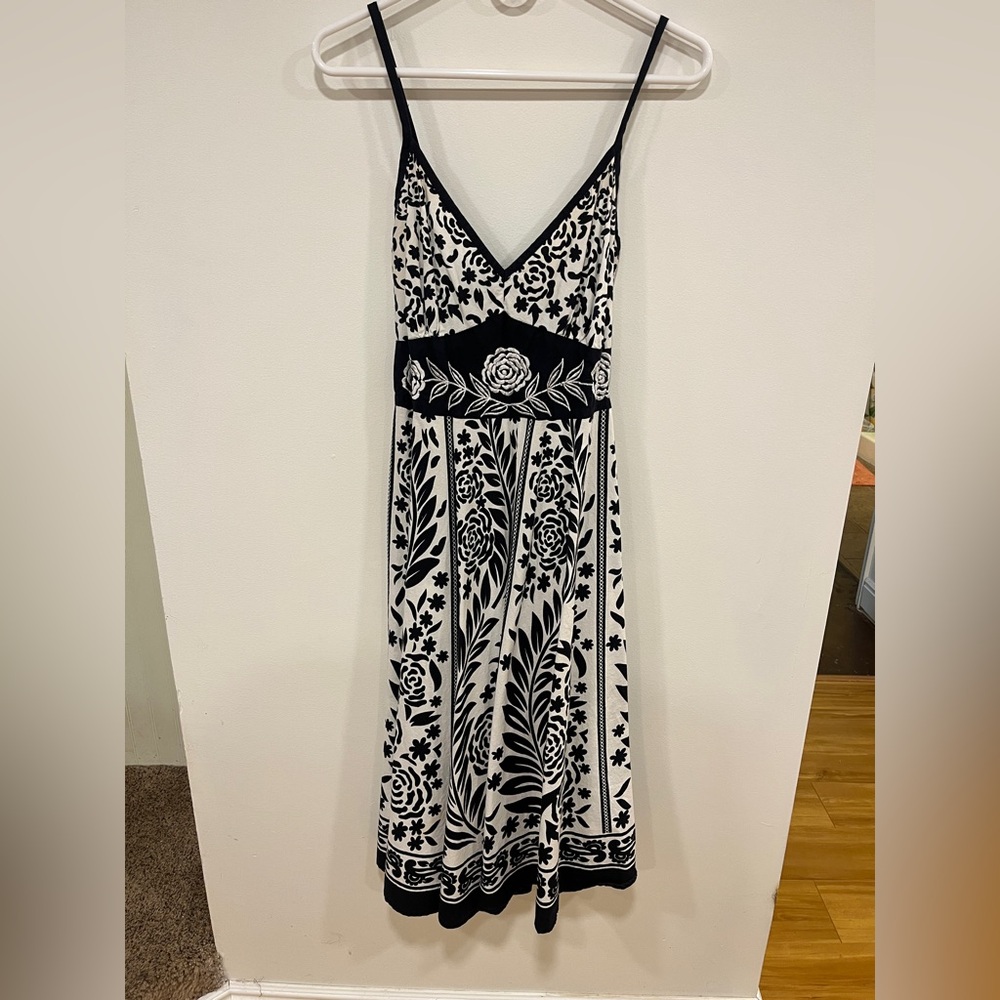 Black and White Floral Dress